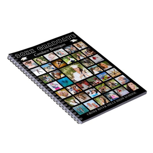 Afstuderen Foto Collage Guestbook Memory Book Notitieboek (Rechterzijde)