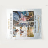 Afstuderen Foto Collage Moderne Afstuderen Backdro Wandkleed (Voorkant (horizontaal))