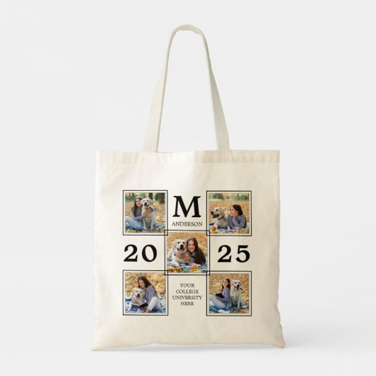 Afstuderen Foto Collage Monogram Keepomwille Tote Bag (Achterkant)