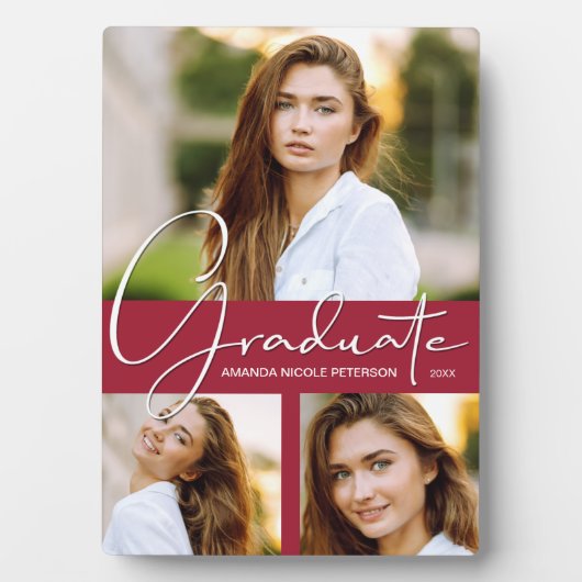 Afstuderen Foto Collage op Crimson Fotoplaat (voorkant)