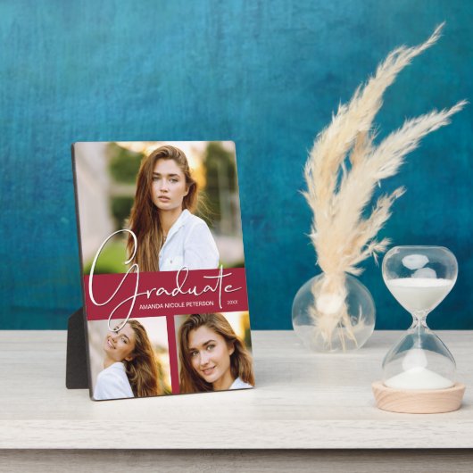 Afstuderen Foto Collage op Crimson Fotoplaat (Zijkant)