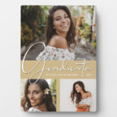 Afstuderen Foto collage op Light Gold Plaque Fotoplaat (voorkant)