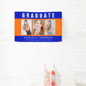 Afstuderen Foto Collage Oranje en blauw Spandoek (Insitu)