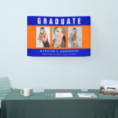 Afstuderen Foto Collage Oranje en blauw Spandoek (Beurs)