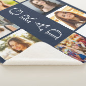 Afstuderen Foto Collage Persoonlijk Blauw Sherpa Deken (3/4)