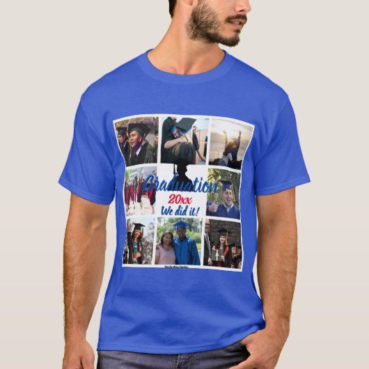 Afstuderen Foto Collage Persoonlijk T-shirt (Voorkant)