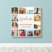 Afstuderen Foto Collage Pink en Black Afstuderen Canvas Afdruk (Insitu (Houten vloer))