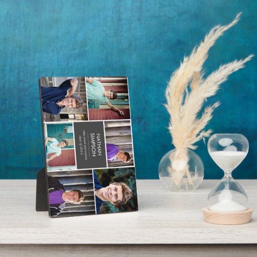 Afstuderen Foto Collage Plaque (6 foto's) Fotoplaat (Zijkant)