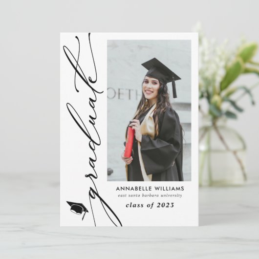 Afstuderen foto Collage Typografie Aankondiging (Staand voorkant)