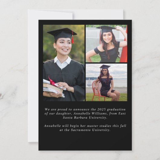 Afstuderen foto Collage Typografie Aankondiging (Achterkant)