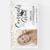 Afstuderen Foto CONGRATS AFSTUDEERDER Script Confe Spandoek (Verticaal)