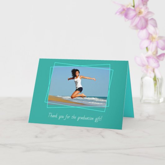 Afstuderen Foto Dank je vouwen Kaart (Orchidee)