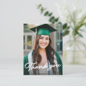 Afstuderen foto dank je wel briefkaart (Staand voorkant)