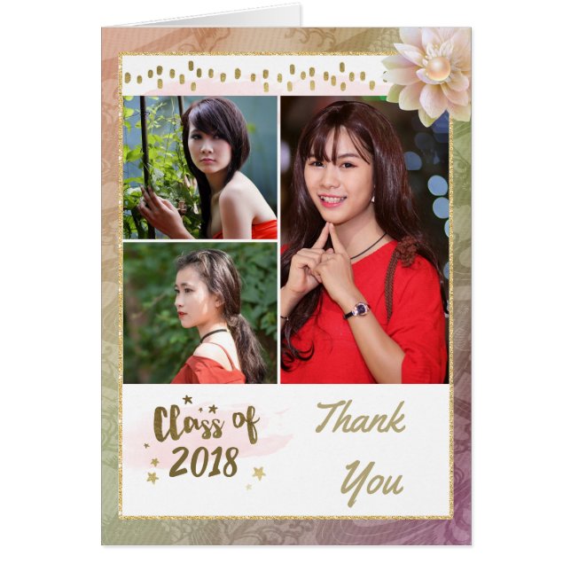 Afstuderen Foto Dank u (Voorkant)