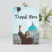 Afstuderen Foto Dank u Bedankkaart (Staand voorkant)