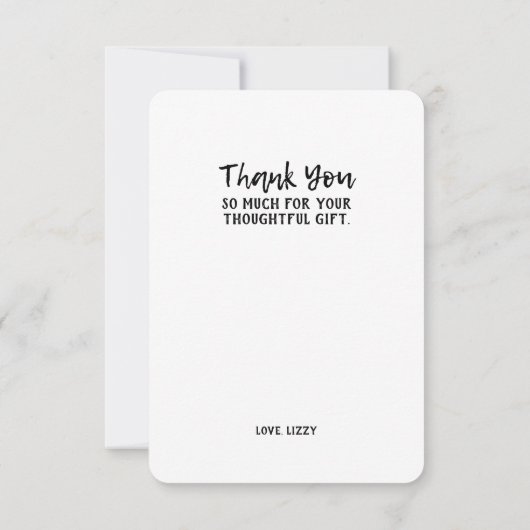 Afstuderen Foto Dank u Bedankkaart (Achterkant)