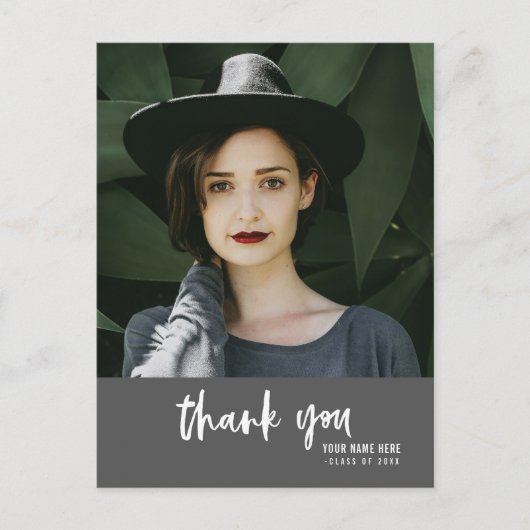Afstuderen Foto Dank u Briefkaart (Voorkant)