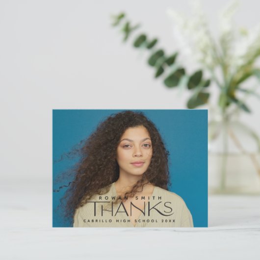 Afstuderen Foto Dank u Briefkaart (Staand voorkant)