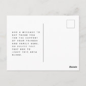 Afstuderen Foto Dank u Briefkaart (Achterkant)