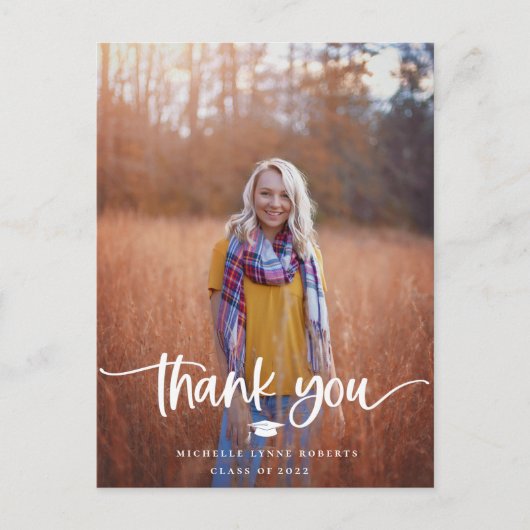 Afstuderen Foto Dank u Briefkaart (Voorkant)