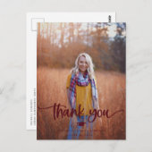 Afstuderen Foto Dank u Briefkaart (Voorkant / Achterkant)