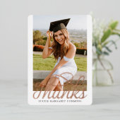 Afstuderen Foto Dank u Folie Uitnodiging (Staand Voorkant)