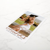 Afstuderen Foto Dank u Folie Uitnodiging (Gedraaid)