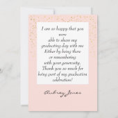 Afstuderen Foto Dank u Kaart (Achterkant)