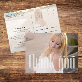 Afstuderen Foto Dank u Kaart Custom
