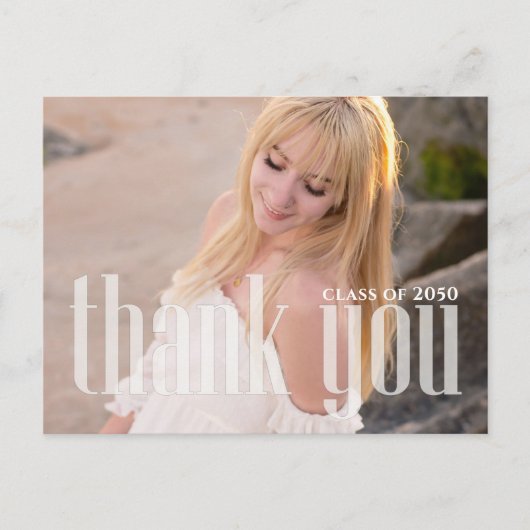 Afstuderen Foto Dank u Kaart Custom (Voorkant)