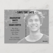 AFSTUDEREN Foto De datum opslaan Briefkaart (Achterkant)