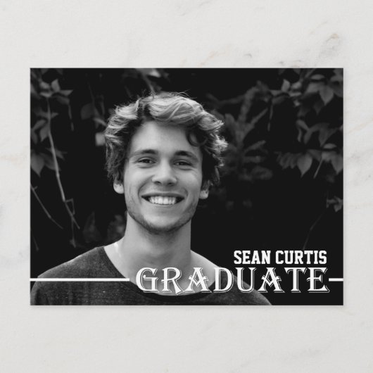 AFSTUDEREN Foto De datum opslaan Briefkaart (Voorkant)