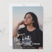 Afstuderen foto De datum opslaan Save The Date (Voorkant)