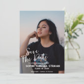 Afstuderen foto De datum opslaan Save The Date (Staand voorkant)