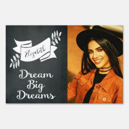 Afstuderen Foto Dream Big Specialized Black Gray Tuinbord