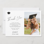 Afstuderen foto eenvoudig afstuderen dank u kaart (Voorkant)