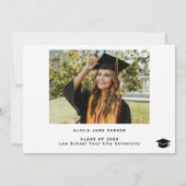 Afstuderen foto eenvoudig afstuderen dank u kaart (Achterkant)