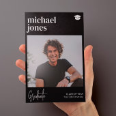 Afstuderen foto eenvoudig klassiek afstuderen aankondiging