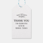 Afstuderen Foto eenvoudig minimalistisch modern Cadeaulabel (Achterkant)