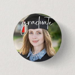 Afstuderen foto Eenvoudig Modern Elegant Script Se Ronde Button 3,2 Cm