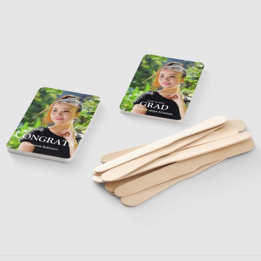 Afstuderen Foto Eenvoudig Modern Keepsake Handwaaier (Niet-gemonteerd)