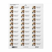 Afstuderen foto Eenvoudig modern retouradres Etiket (Full Sheet)