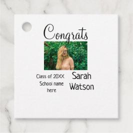 afstuderen Foto Eenvoudige Classic Add Class Jaar  Bedankjes Labels