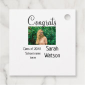 afstuderen Foto Eenvoudige Classic Add Class Jaar  Bedankjes Labels (Achterkant)