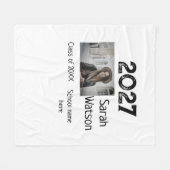afstuderen Foto Eenvoudige Classic Add Class Jaar  Fleece Deken (Voorkant (Horizontaal))