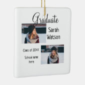afstuderen Foto Eenvoudige Classic Add Class Jaar Keramisch Ornament (Rechts)