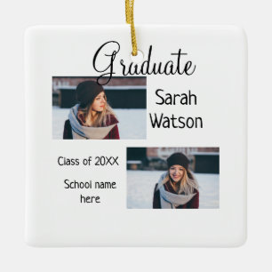 afstuderen Foto Eenvoudige Classic Add Class Jaar Keramisch Ornament