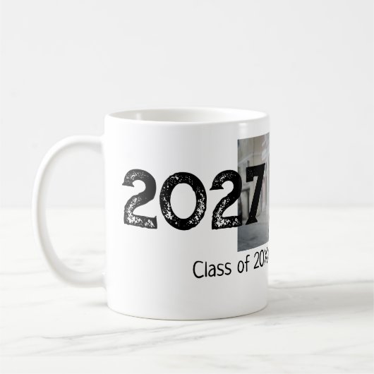afstuderen Foto Eenvoudige Classic Add Class Jaar  Koffiemok (Links)