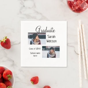 afstuderen Foto Eenvoudige Classic Add Class Jaar  Servet