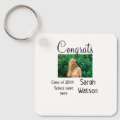 afstuderen Foto Eenvoudige Classic Add Class Jaar  Sleutelhanger (Voorkant)